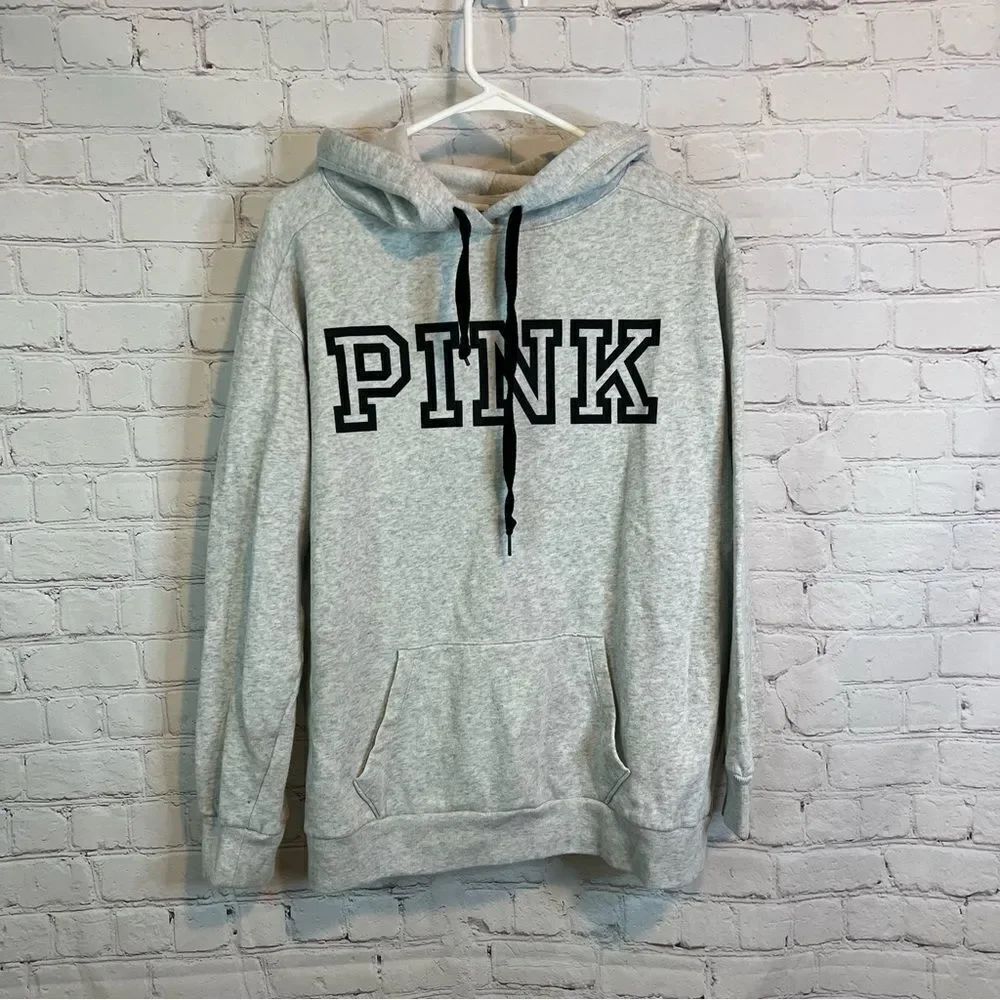 Pink Victoria’s Secret Grey Hoodie size small